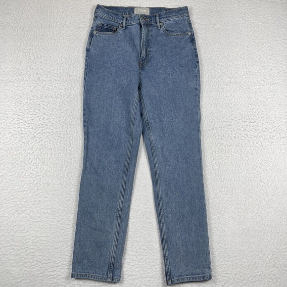 Everlane Denim - Everlane Jeans Womens 27 Blue Original Cheeky High Rise Straight Leg Casual Pant